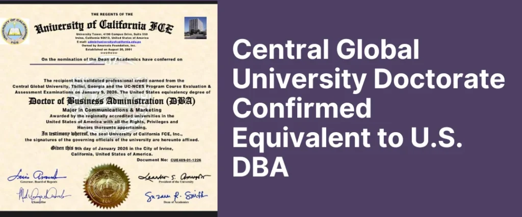 CGU Earns U.S. DBA Equivalency Recognition