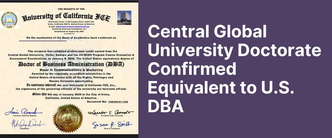 CGU Earns U.S. DBA Equivalency Recognition
